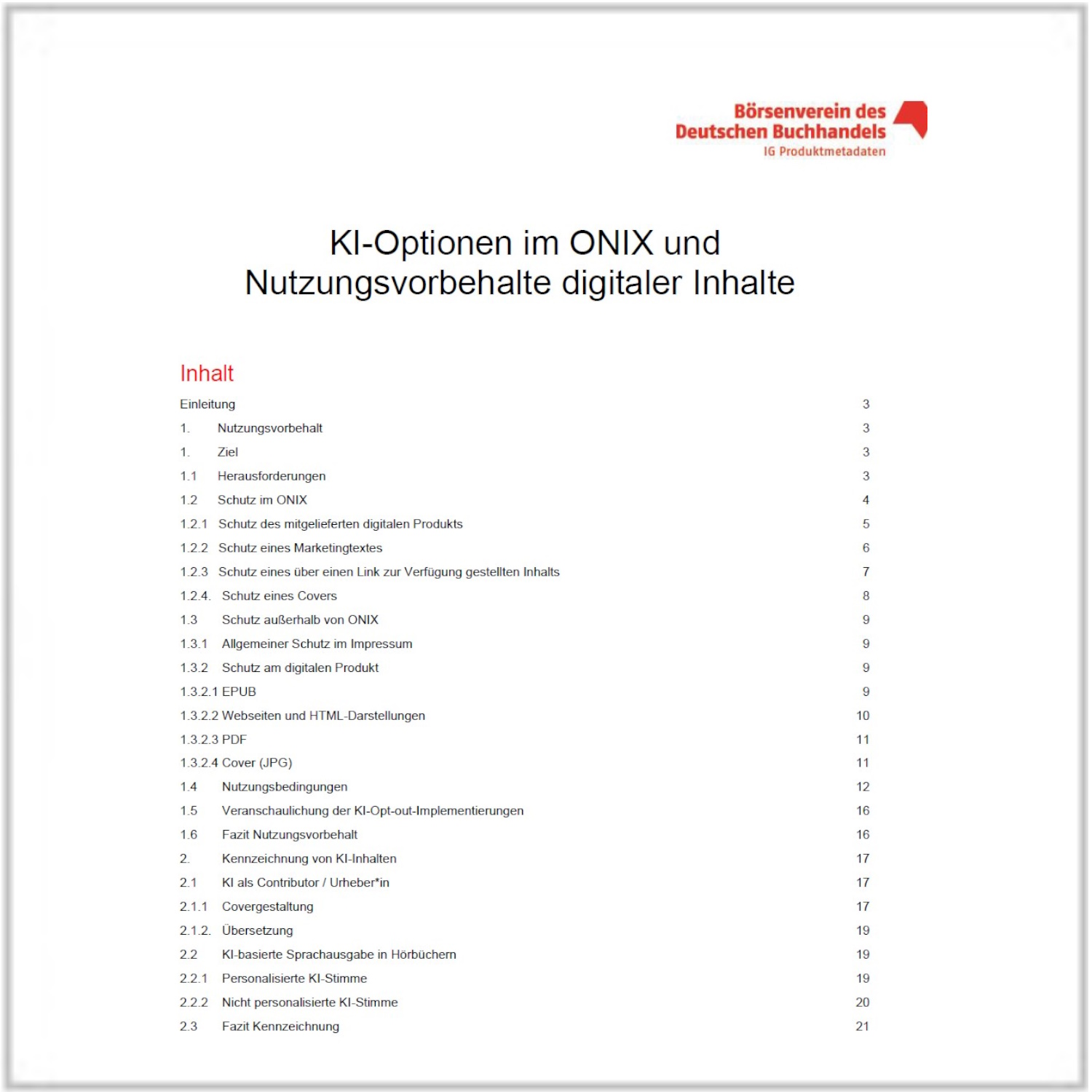Neues Best Practice veröffentlicht: “KI-Optionen im ONIX und Nutzungsvorbehalte digitaler Inhalte”