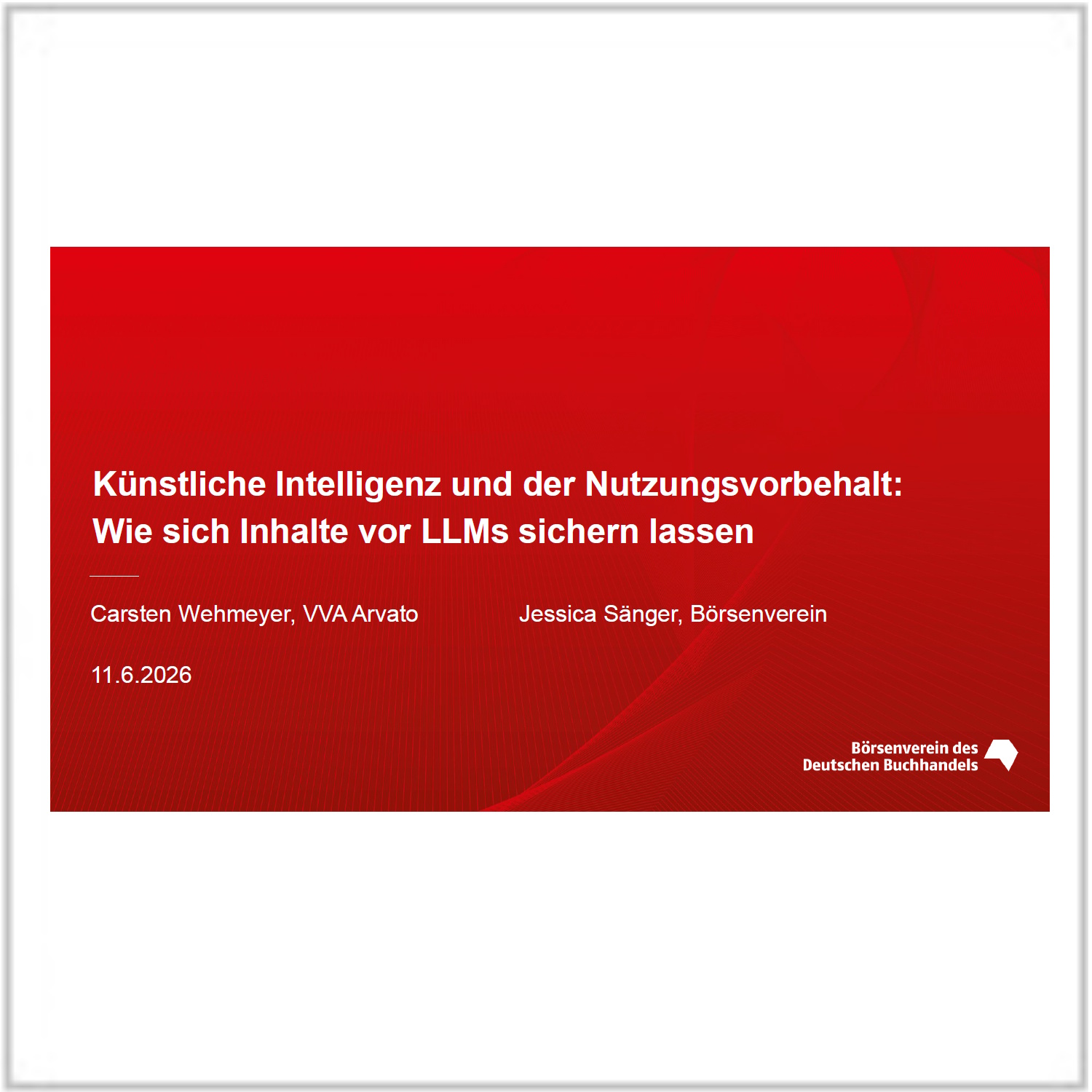 Umsetzung des Nutzungsvorbehalts/ TDM-Opt-Out